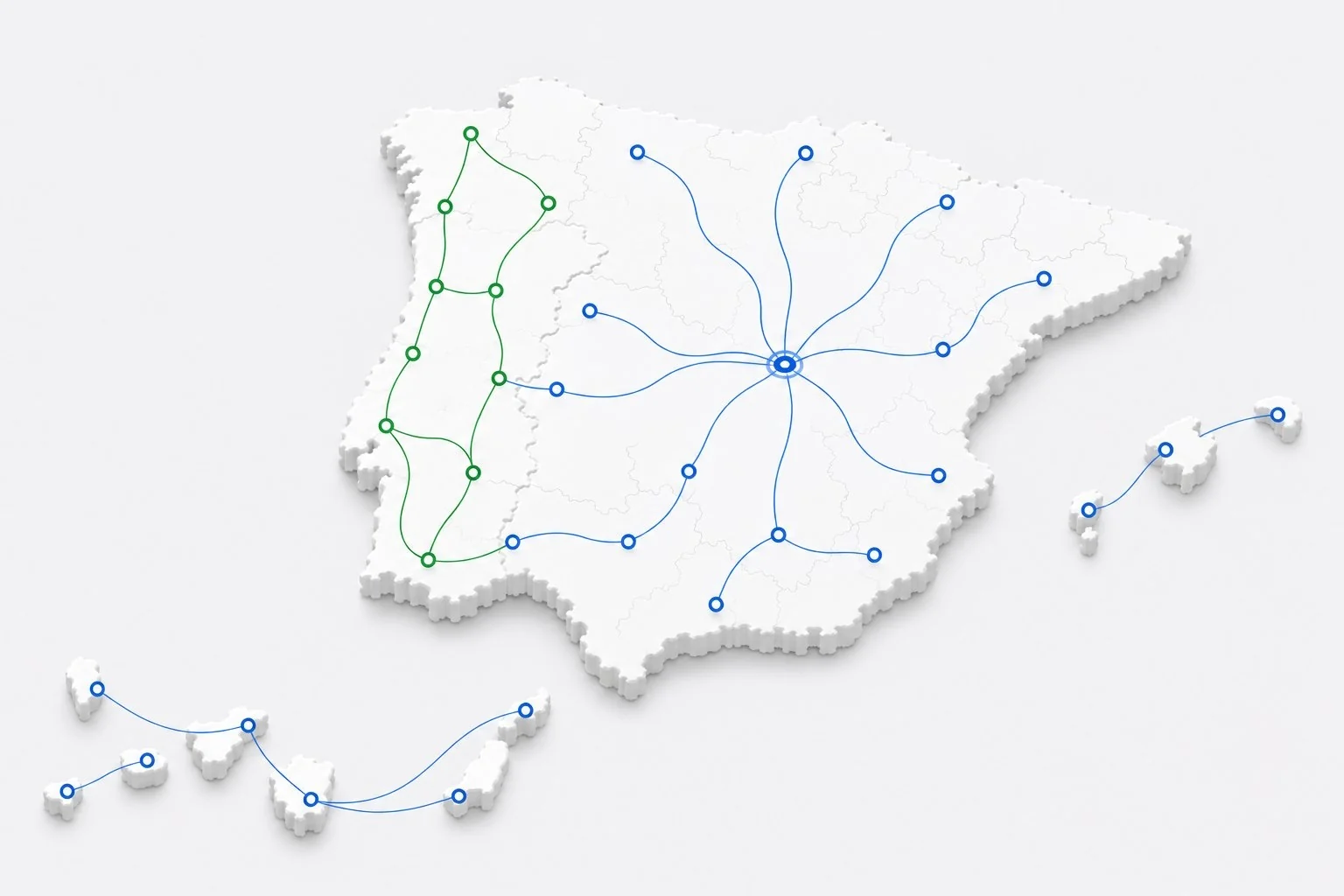 Mapa de cobertura en España y Portugal